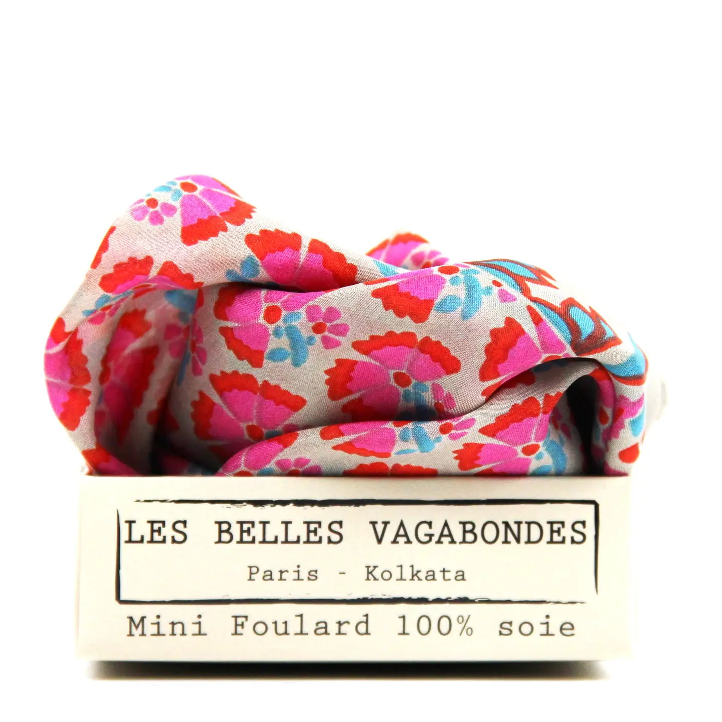 Mini-Seidenschal in Augustine Rose von Les Belles Vagabondes