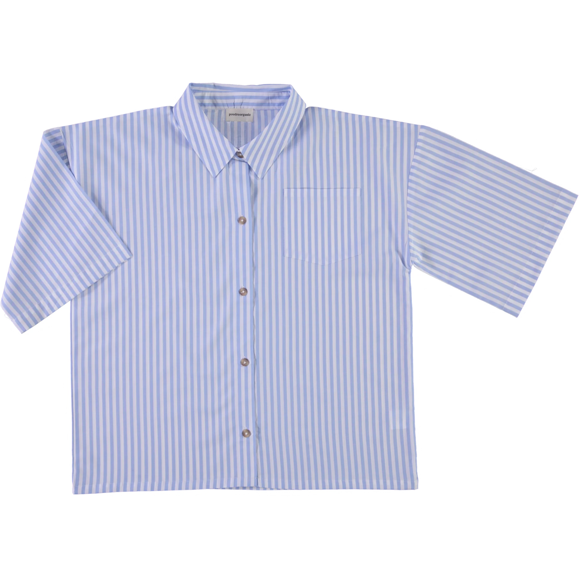 CARVI SHIRT Rayures Bleues von poudreorganic
