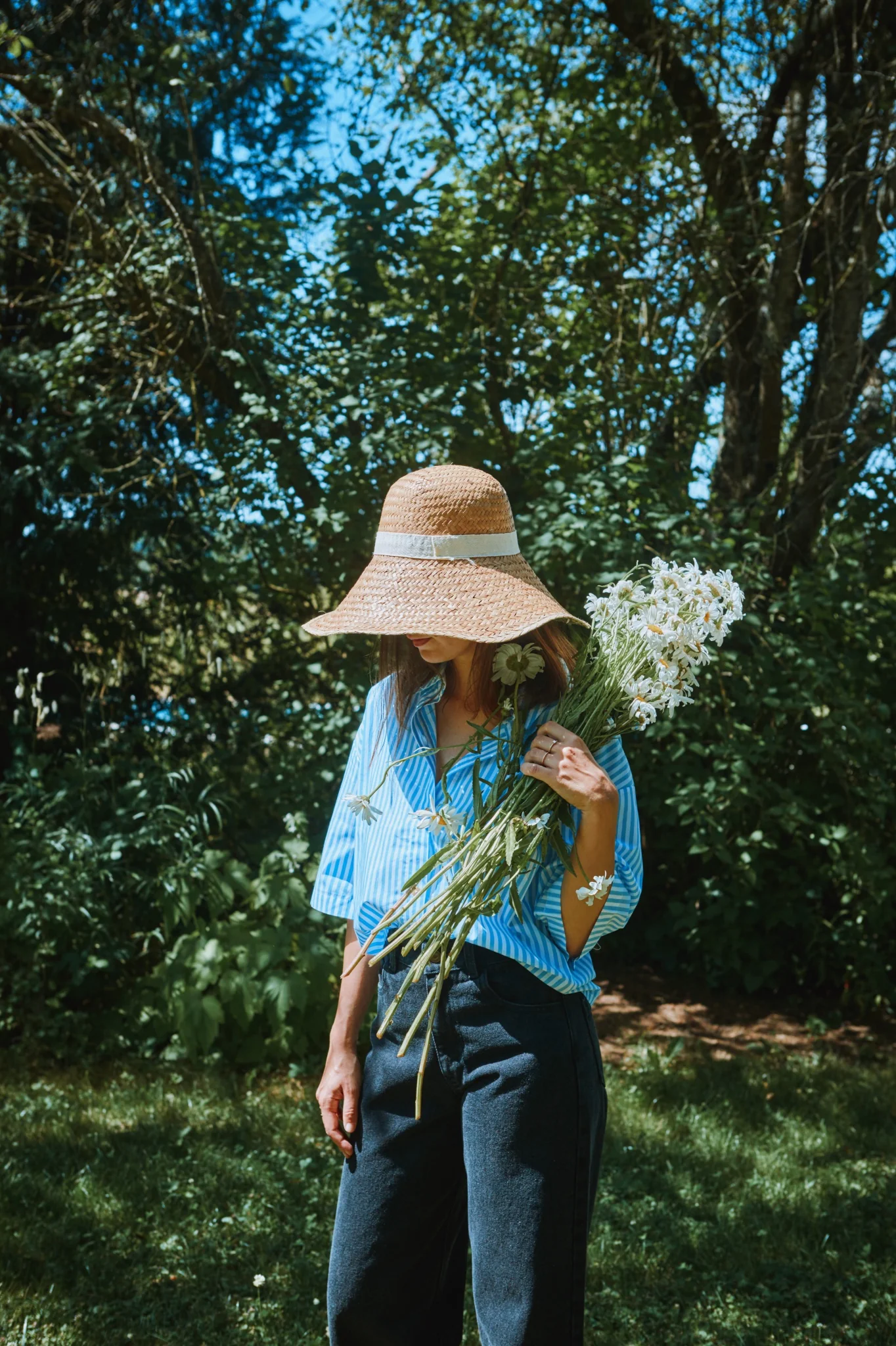 CARVI SHIRT Rayures Bleues von poudreorganic