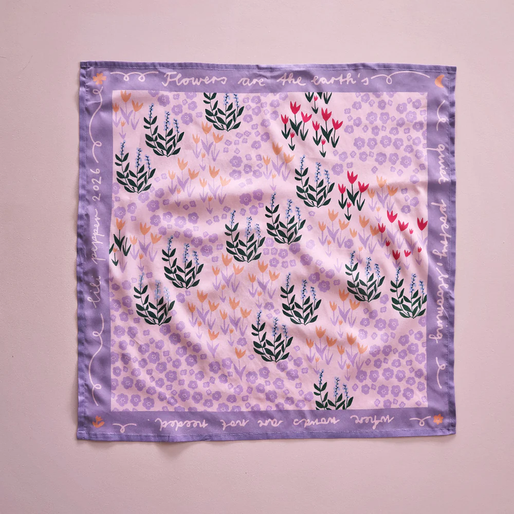 Kleines Foulard Flowers von Lili Pepper