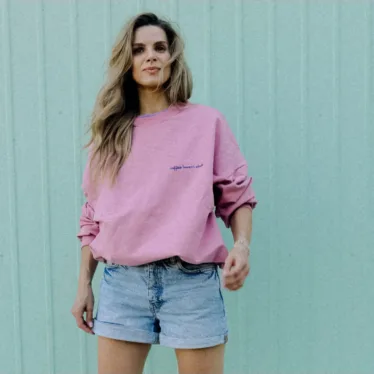 BIG COFFEE LOVER - SWEATSHIRT in Old Rose von Don’t Grow Up