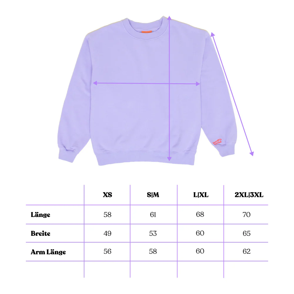 100% Bio-Baumwolle Sweater in Lila von Popeia