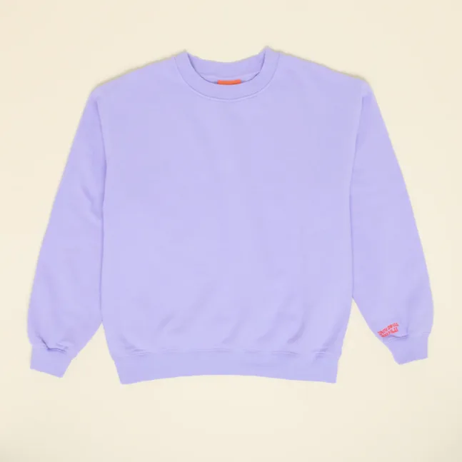 100% Bio-Baumwolle Sweater in Lila von Popeia