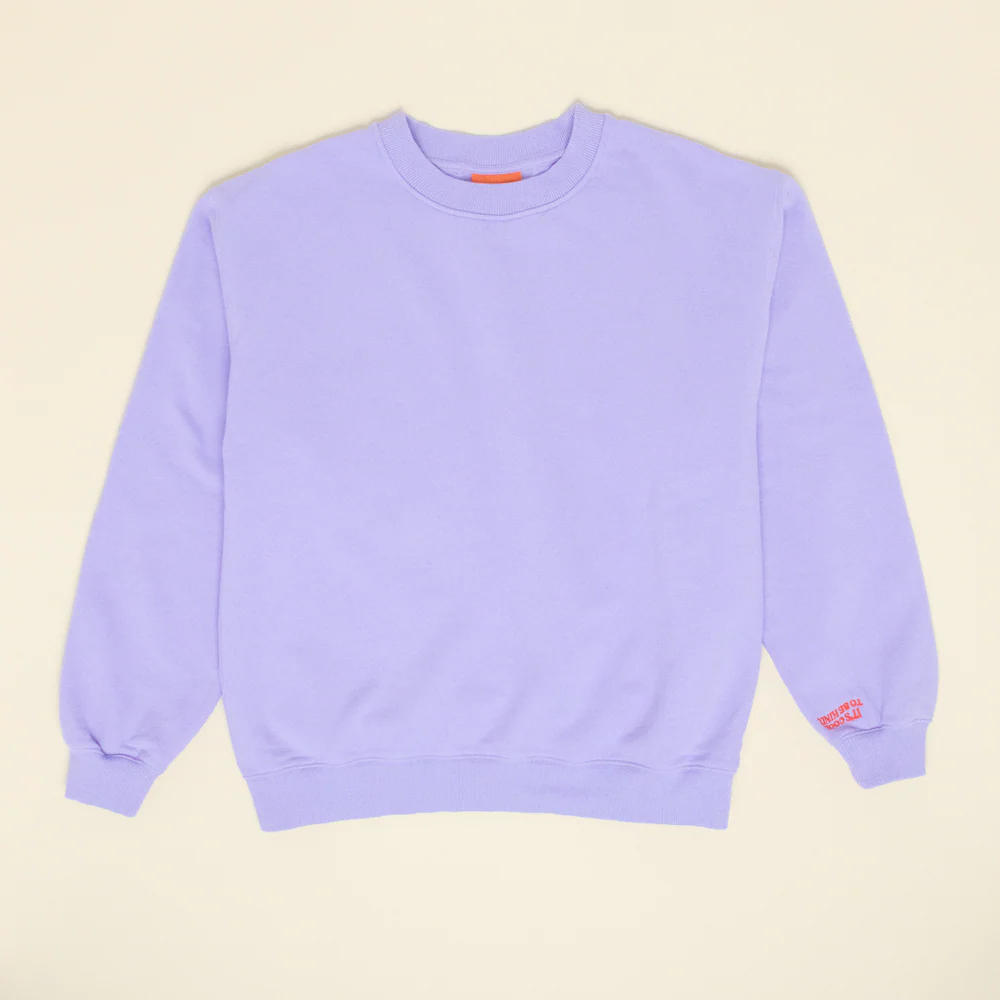 100% Bio-Baumwolle Sweater in Lila von Popeia