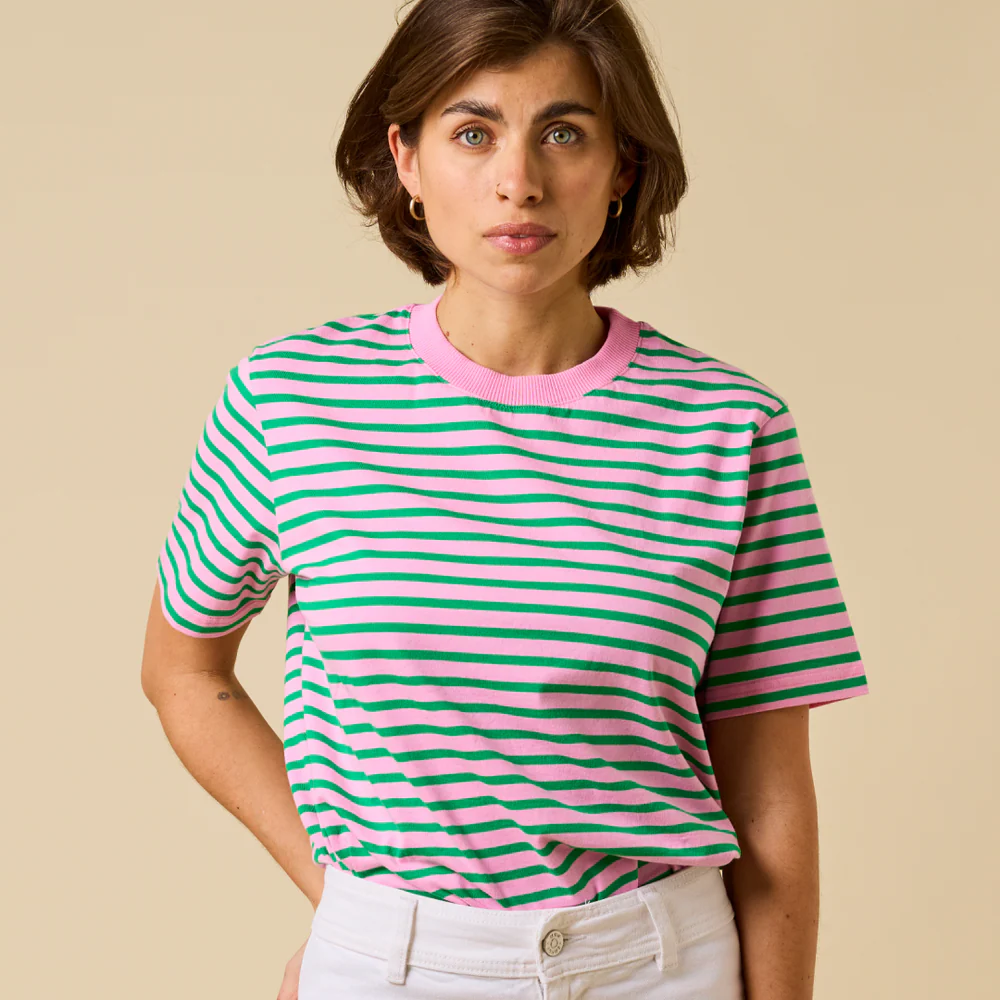 T-Shirt in pink/grün von Popeia
