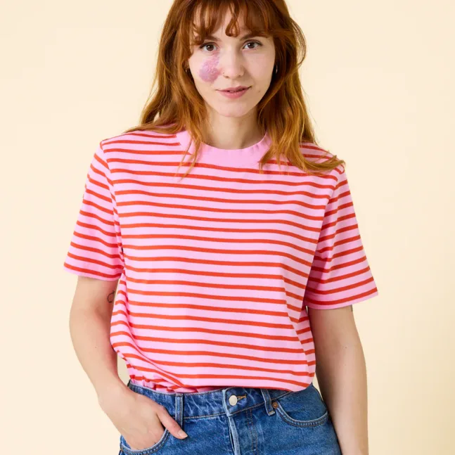 T-Shirt in pink/rot von Popeia