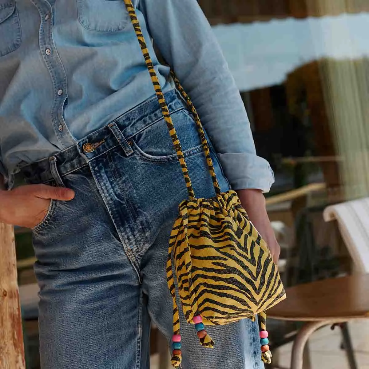 Zebra-Print Tasche von Rose in April