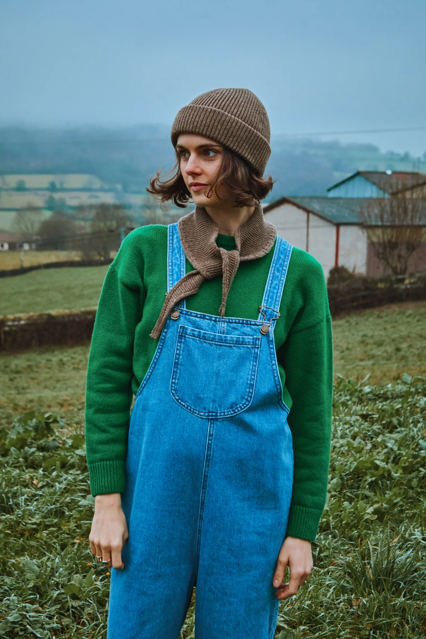 Pull Azalée vert par Poudre Organic