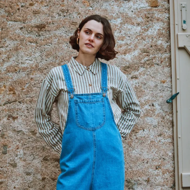 Camelia Shirt in Monk’s Stripes von poudreorganic