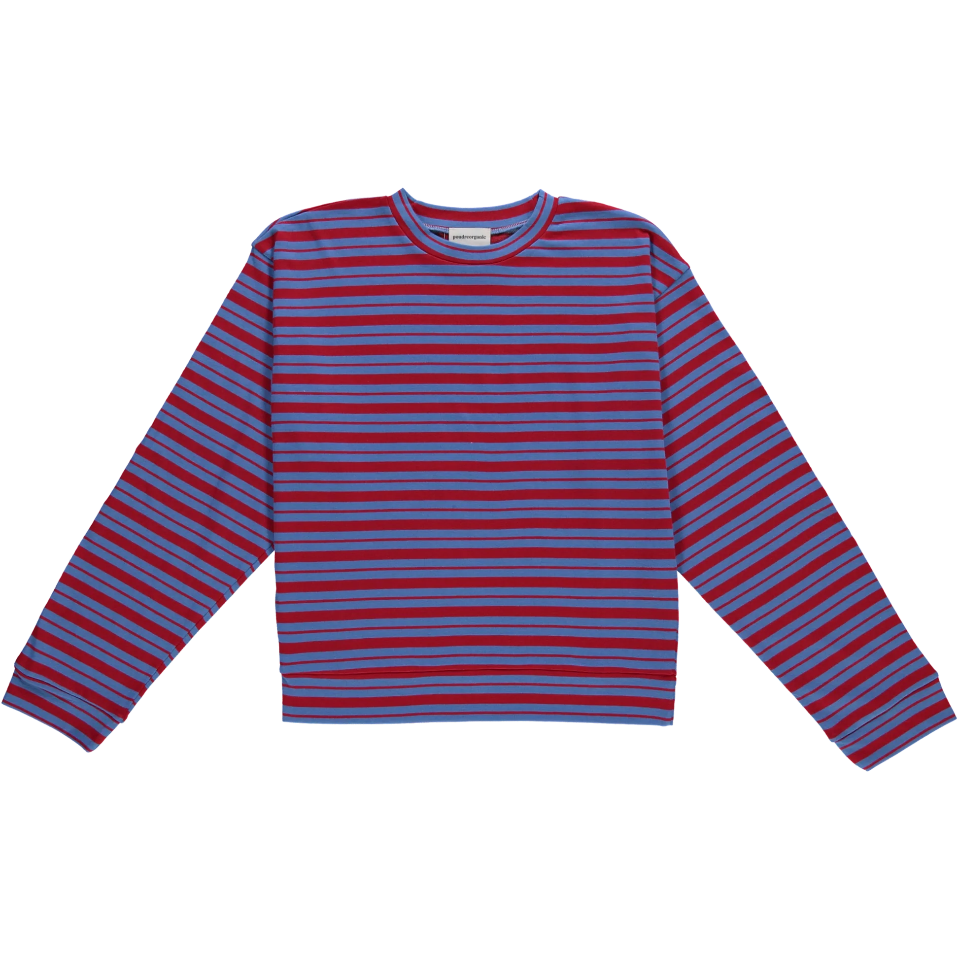 Oolong T-Shirt in Blue and Red Stripes von poudreorganic
