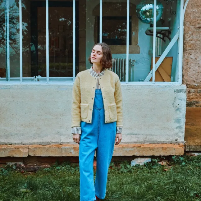 Edelweiss Jacke in Jaune Pale von poudreorganic
