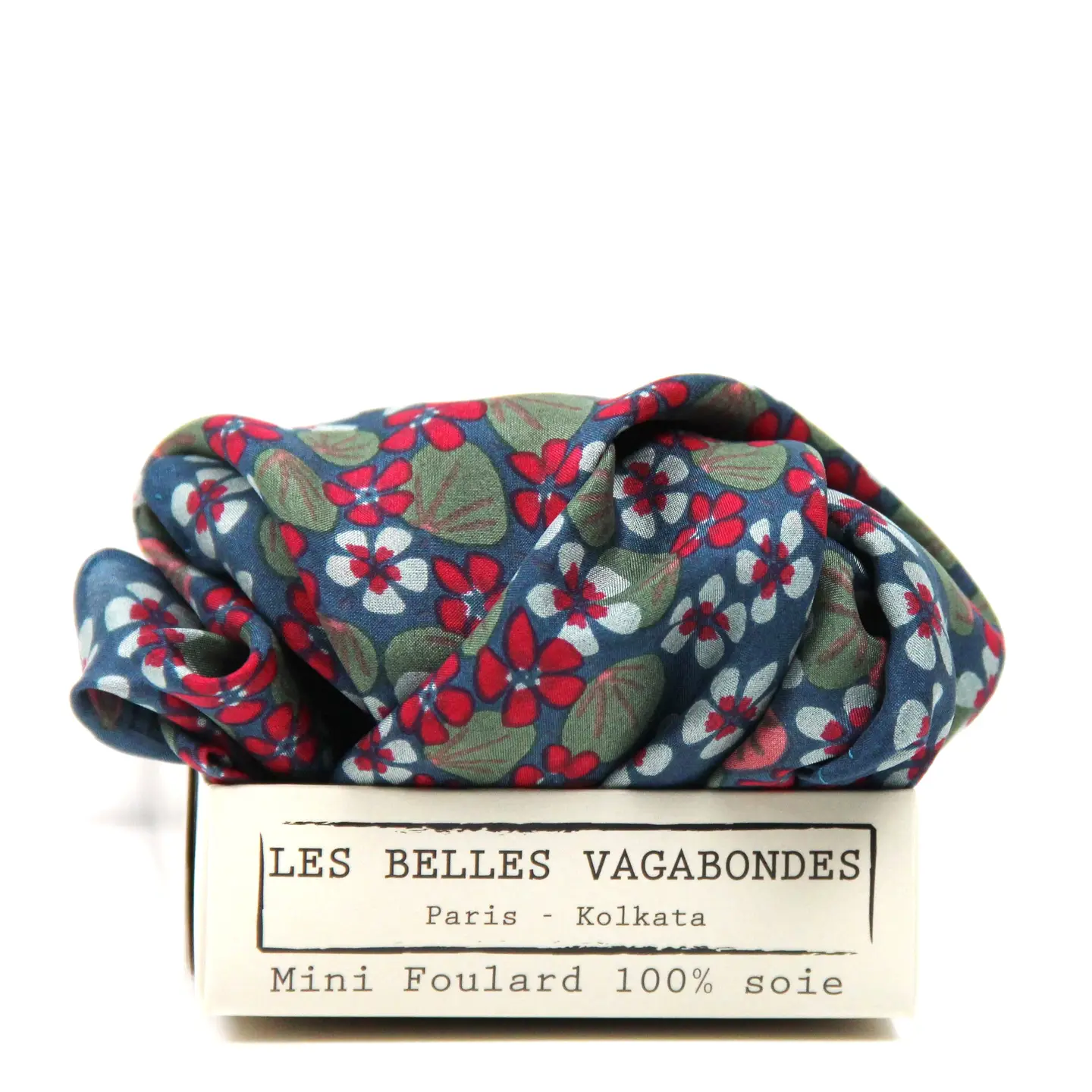 Mini-Seidenschal in Capucine Gray von Les Belles Vagabondes