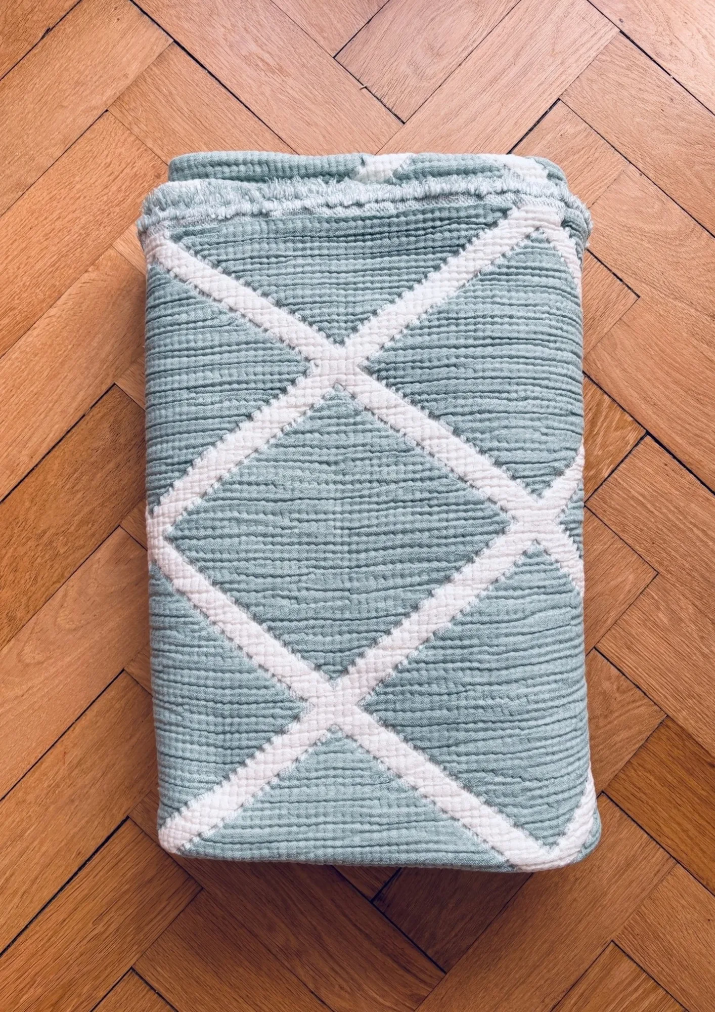 INDIA Muslin Blanket in Mint von LEY!