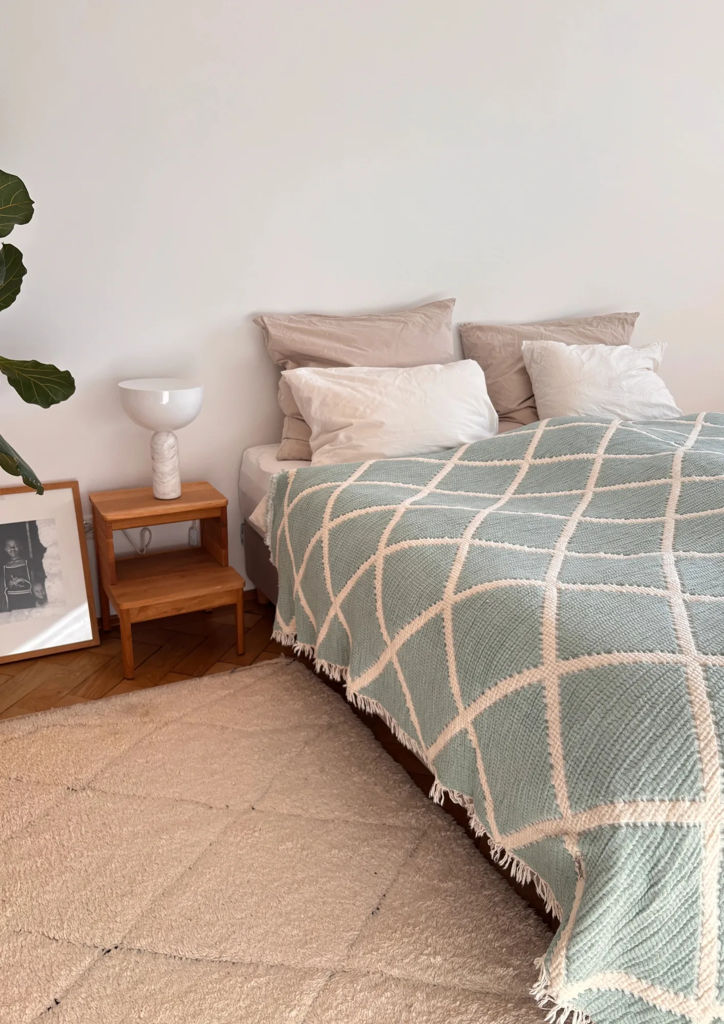 INDIA Muslin Blanket in Mint von LEY!