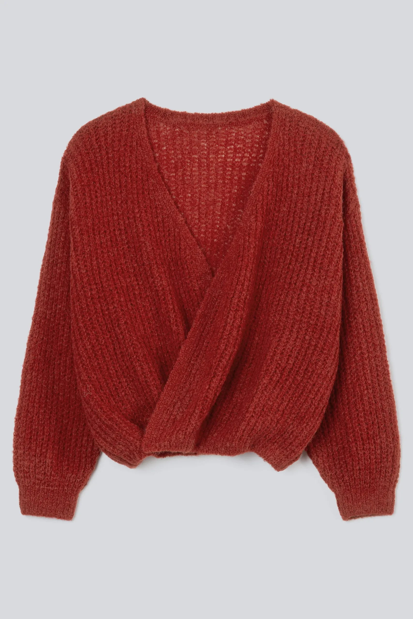 Cardigan cache-cœur VEGA en Pomegranate par Jungle Folk