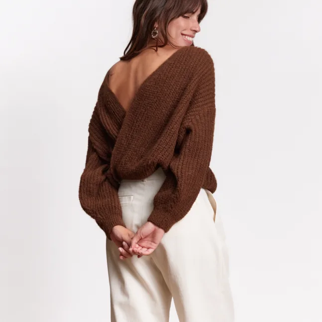 VEGA Wrap Cardigan in Chocolate von Jungle Folk