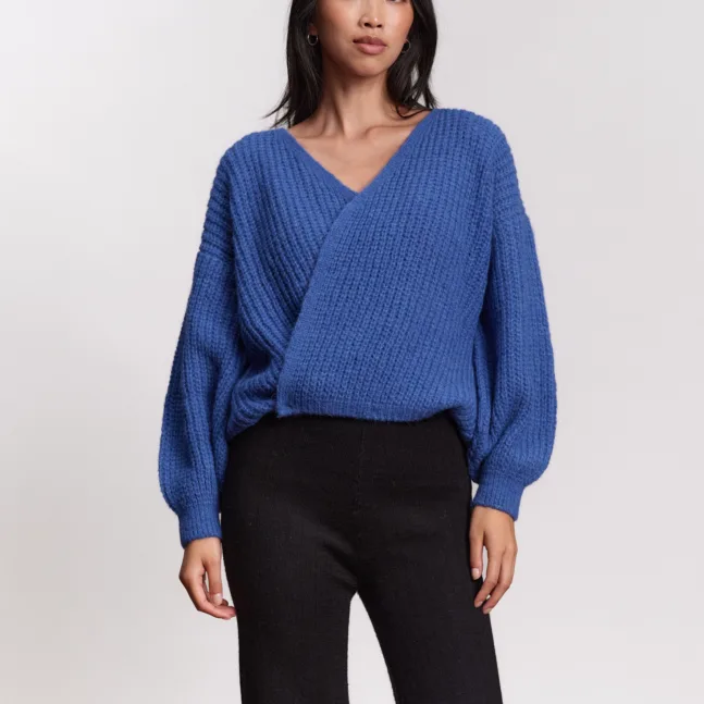 VEGA Wrap Cardigan in Cobalt Blue von Jungle Folk