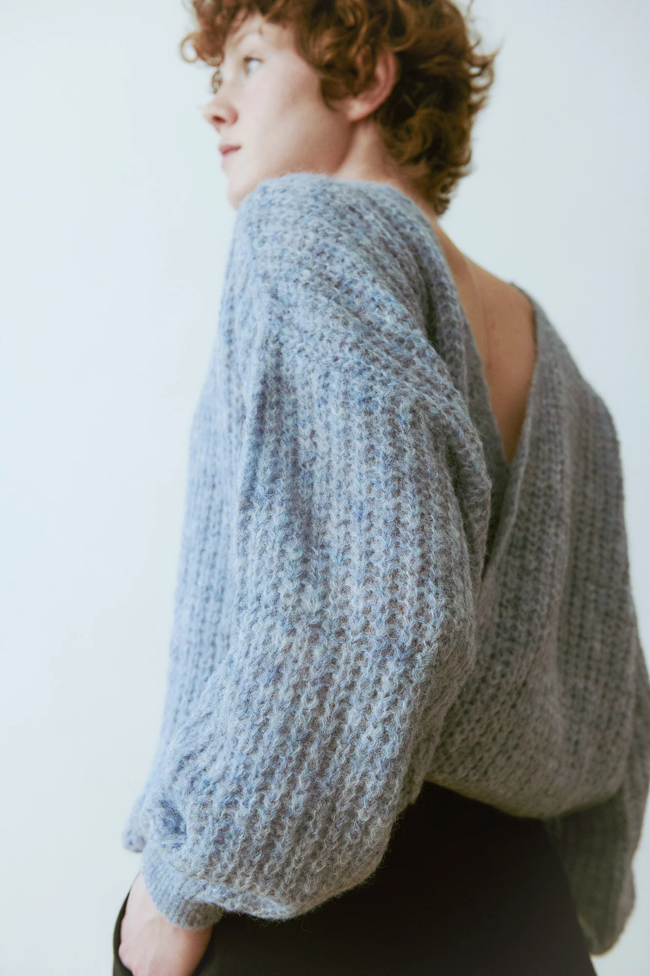 Cardigan cache-cœur VEGA en Cloudy Blue par Jungle Folk