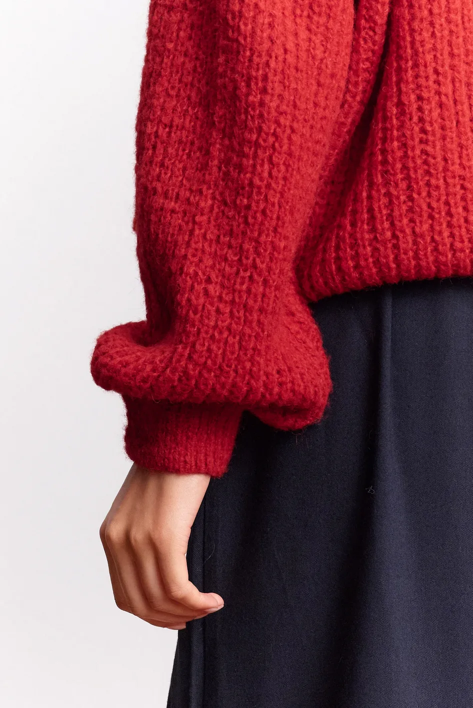 Cardigan cache-cœur VEGA en Pomegranate par Jungle Folk