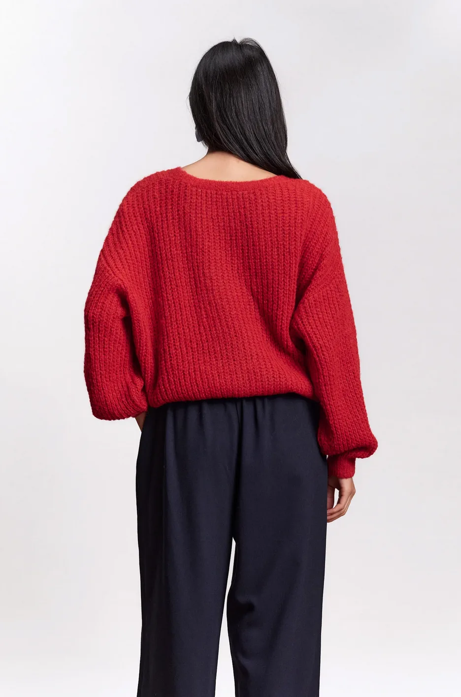 Cardigan cache-cœur VEGA en Pomegranate par Jungle Folk